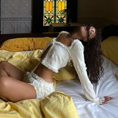 Dam Klänning A-Line Ruffled Polyester Spandex-2