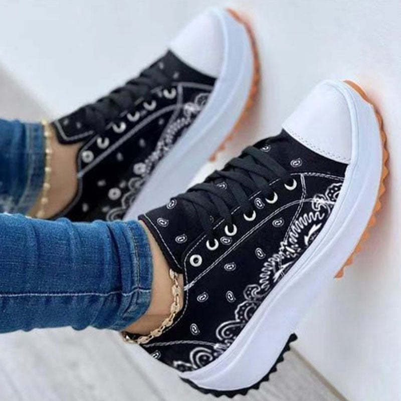 Dam Sneakers Blommig Design Canvas-4