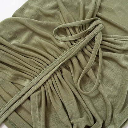 Dam Miniklänning V-ringad Ärmlös Polyester-5