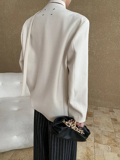 Dam Blazer med Samlad Midja Hög Kvalitet Polyester Viskos-2