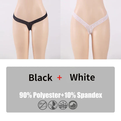 Variant image for Dam G-sträng Monokrom Spets Nylon Spandex-9