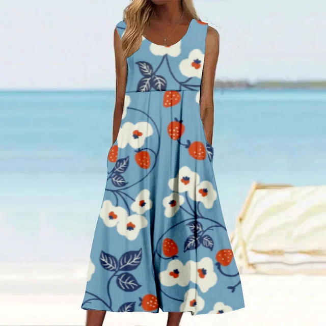 Variant image for Kvinnors Avslappnad Klänning Polyester Elegant Design-6