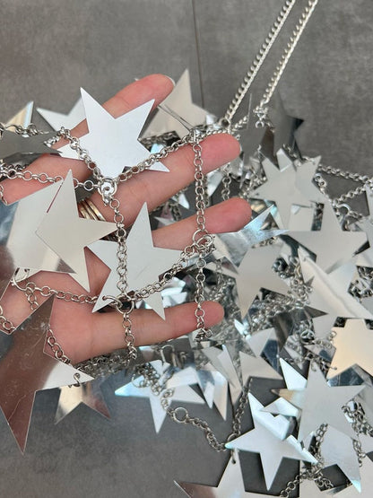 Kvinnors Stjärnformad Smycke Monokrom Metall-3