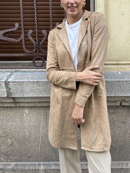 Vindtät Damjacka i Mocka – Elegant och Bekväm Jacka för Kallt Väder, Normal Passform, S-XL 5