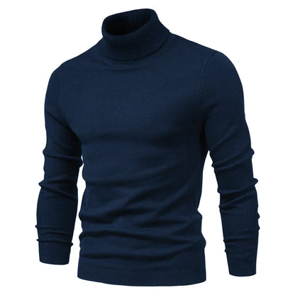 Variant image for Mäns Turtleneck Tröja Figurnära Högkvalitativt Tyg-5