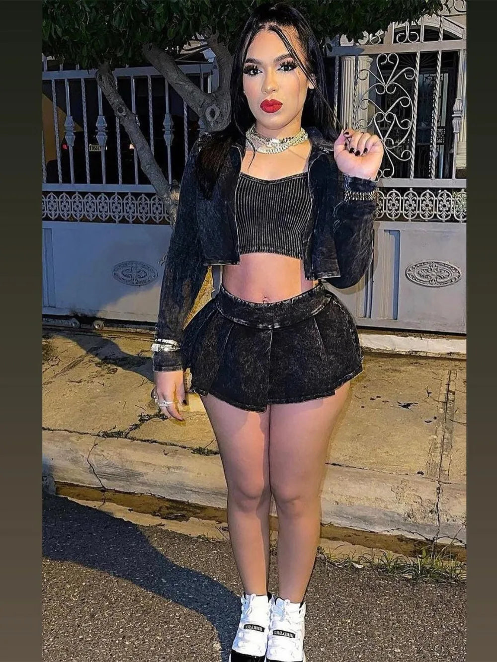 Dam Pullover Set Långärmad 100% Bomull-3