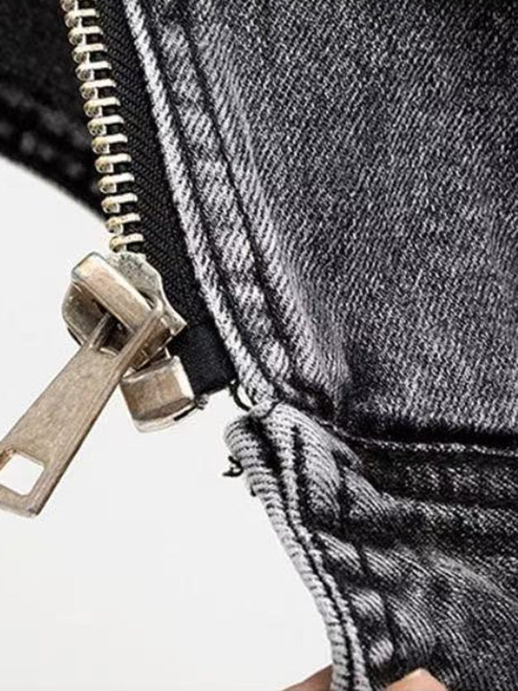 Dam Jeansväst Cowboy-Stil Blekt Denim Ergonomisk Design 2