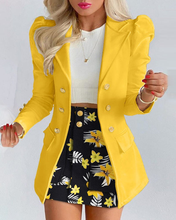 Dam Blazer Set Modern Skräddarsydd Polyester och Elastan-5