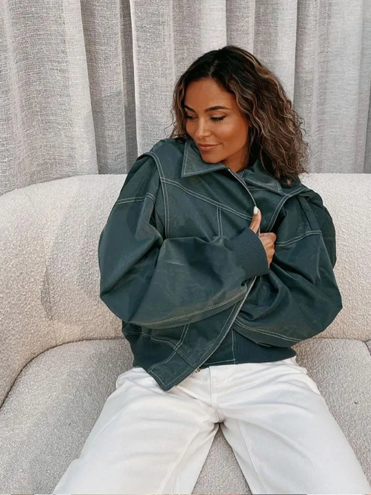 Vinterjacka Dam Överdimensionerad Trendig Polyester 5