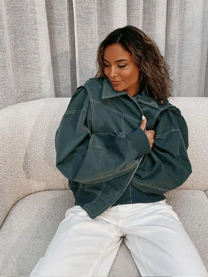 Vinterjacka Dam Överdimensionerad Trendig Polyester 5