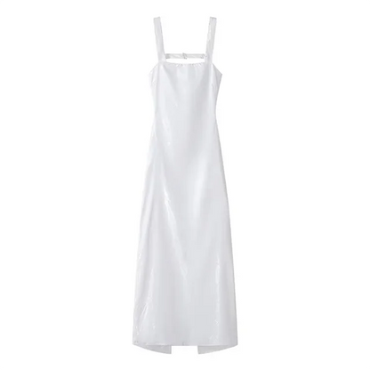 Variant image for Dam Långklänning Fest Öppen Rygg 100% Polyester Elegant Sommarklänning-15