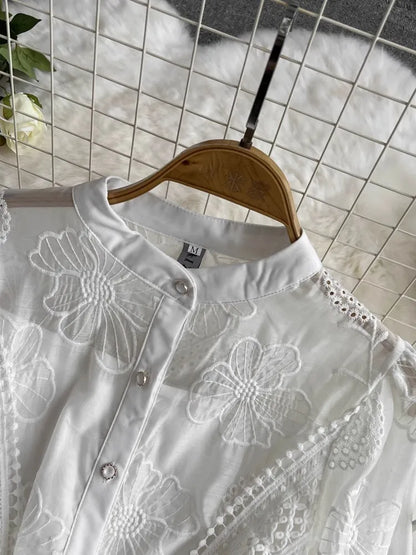 Dam Miniklänning Blommönster Spetsdetaljer Polyester A-Linjeformad-2