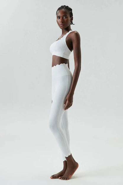 Dam Leggings Set Sportig Ärmlös Nylon Spandex-5