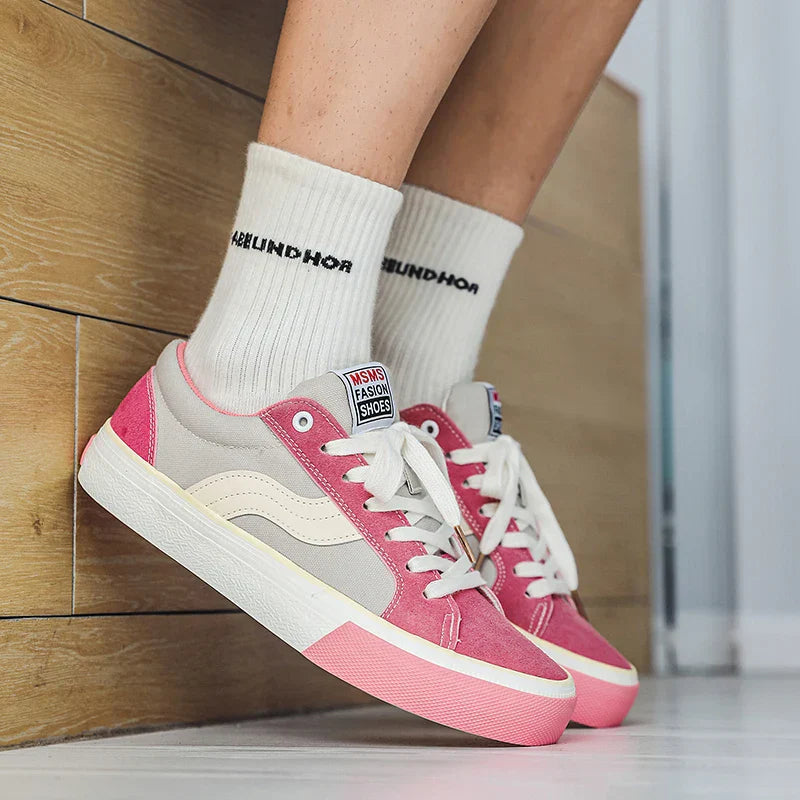 Kvinnors Sneakers Andningsbart Syntetiskt Läder Komfortabla Skor-2