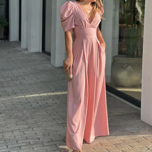 Kvinna Jumpsuit Modern Design Högkvalitativt Tyg-1