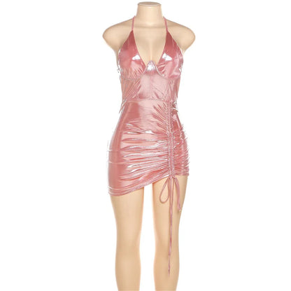 Variant image for Kvinnors Miniklänning V-Urringning Ärmlös Polyester-1