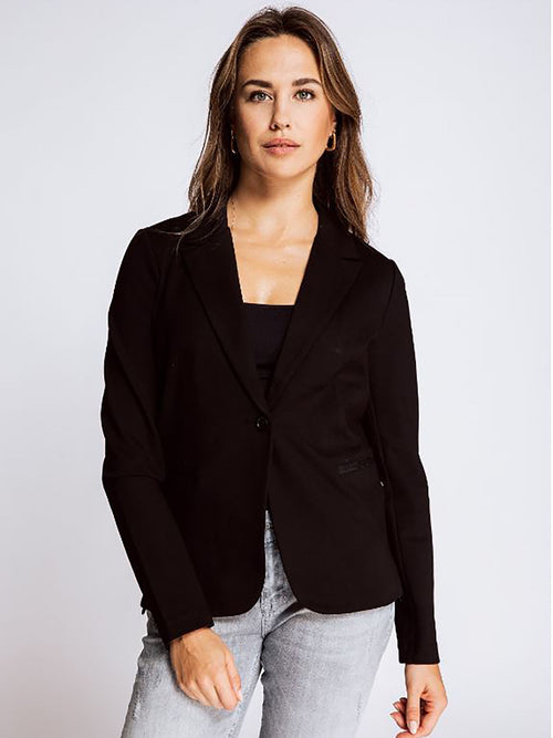 Dam Blazer Smal Passform Polyester med Reverskrage-1