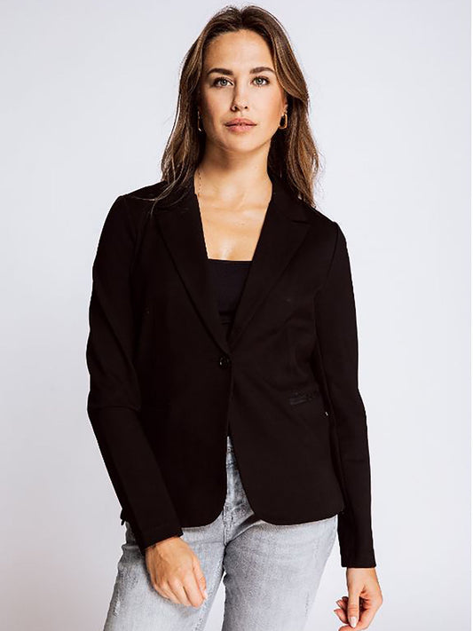 Dam Blazer Smal Passform Polyester med Reverskrage-1