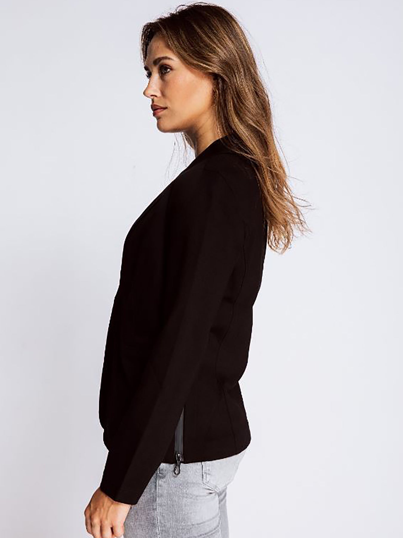 Dam Blazer Smal Passform Polyester med Reverskrage-2