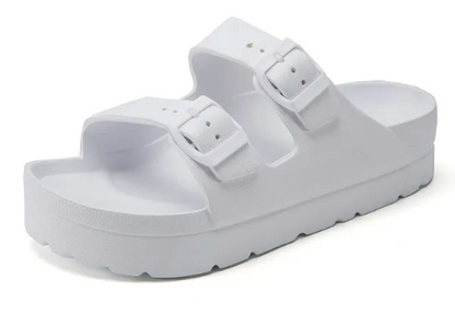 Sandaler Dam Plattform i Syntetiskt Läder – Chic Design för Sommar och Avslappnade Tillfällen, Storlek 36-41 3