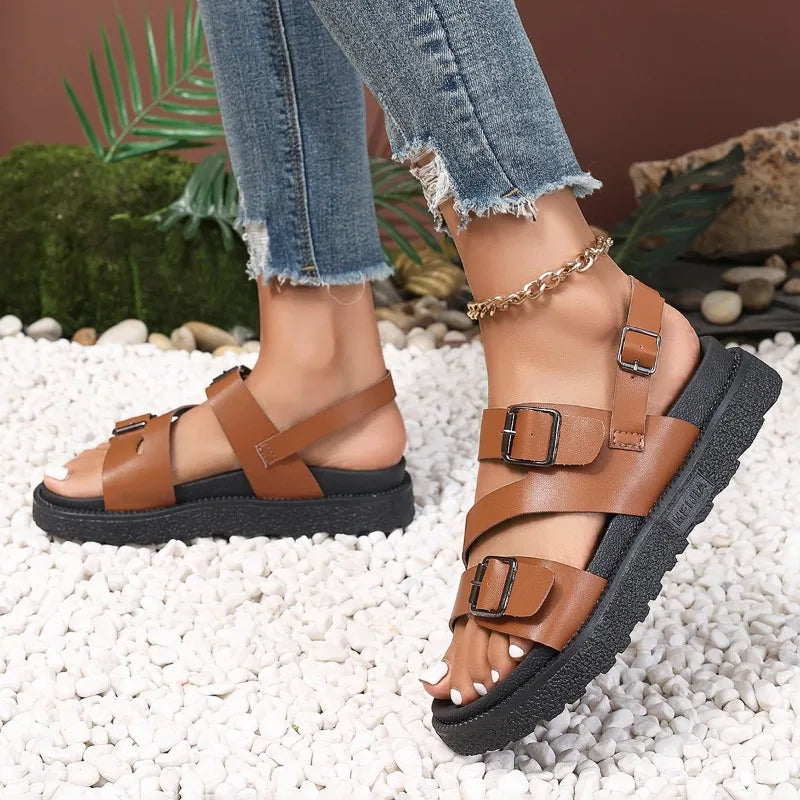 Herrar Sandaler Veganläder med Komfort och Stöd 4