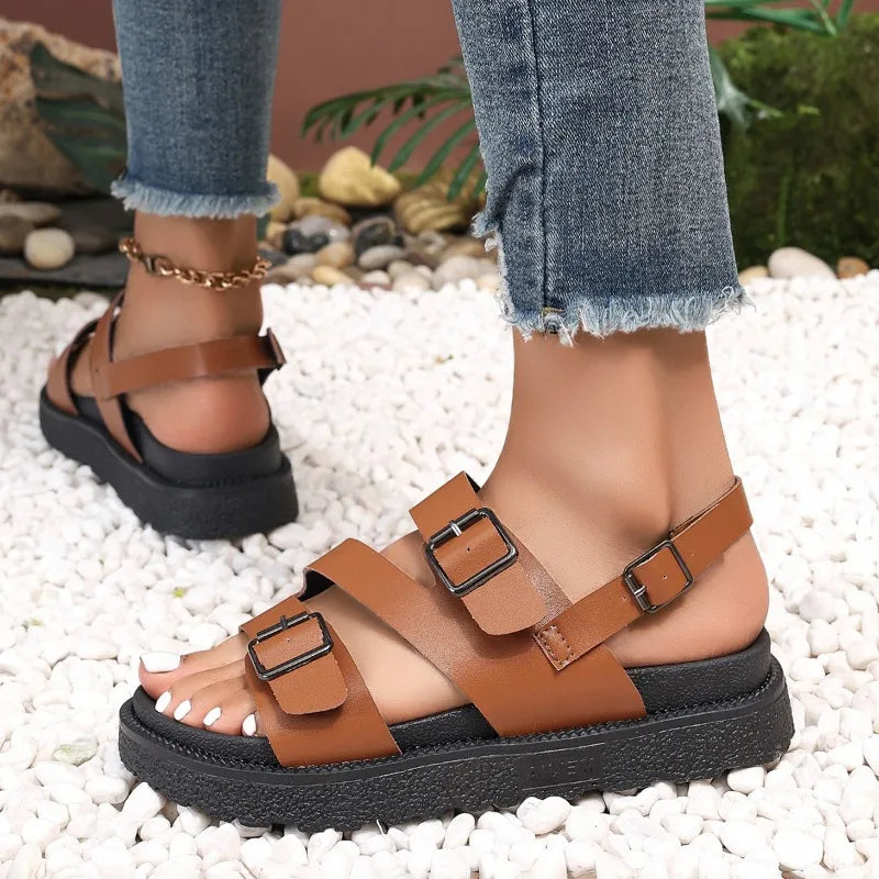 Herrar Sandaler Veganläder med Komfort och Stöd 5