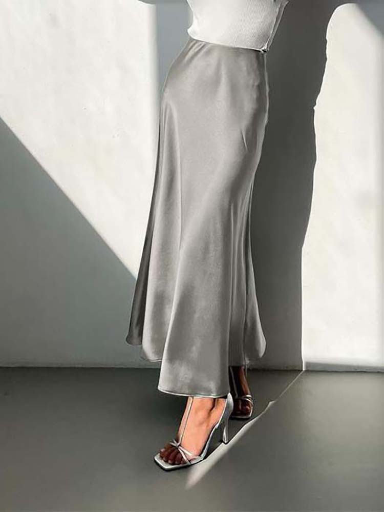 Variant image for Dam Midi Kjol Elegant Satin-5