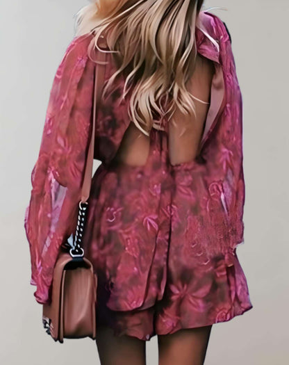 Dam Klänning Romper Andningsbart Tyg Elegant Stil-3