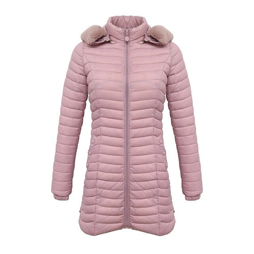 Herrparka med Päls Huva Polyester Elegant Vinterjacka-1