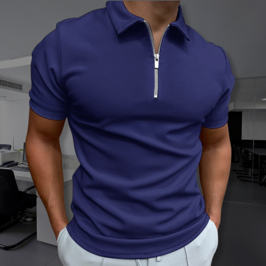 Herrjacka Modern Polyester Med Dragkedja-3