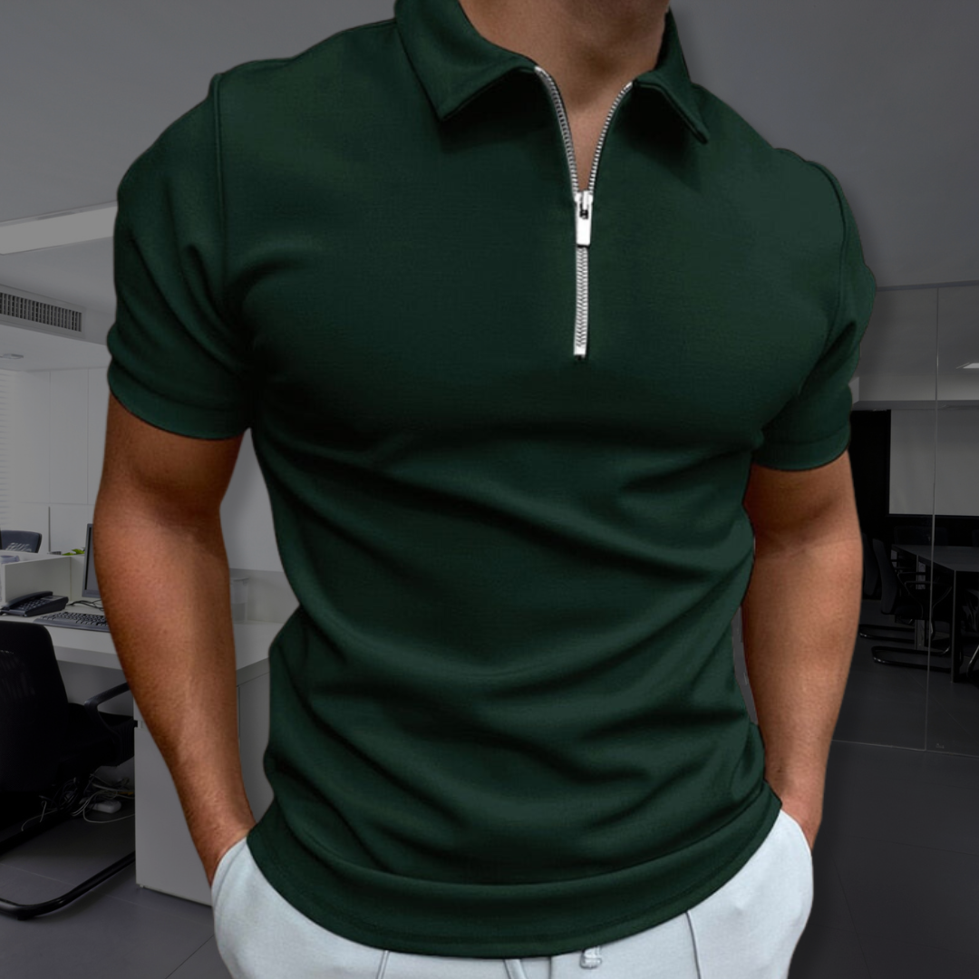 Herrjacka Modern Polyester Med Dragkedja-6