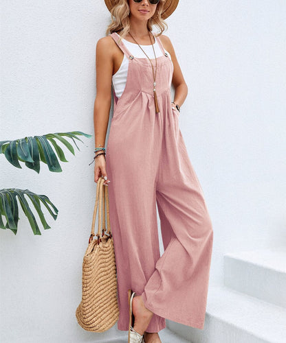 Kvinnors Jumpsuit i Andningsbart Polyester med Lätt Passform – Elegant och Avslappnad Stil, Storlek S-3XL 17
