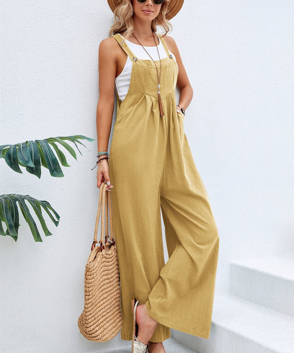 Kvinnors Jumpsuit i Andningsbart Polyester med Lätt Passform – Elegant och Avslappnad Stil, Storlek S-3XL 14