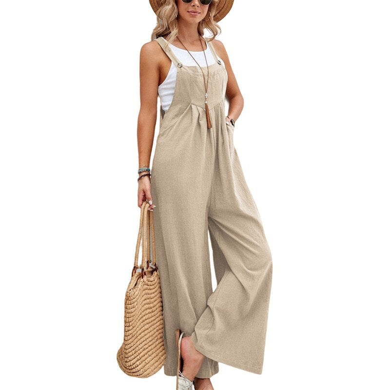 Kvinnors Jumpsuit i Andningsbart Polyester med Lätt Passform – Elegant och Avslappnad Stil, Storlek S-3XL 4