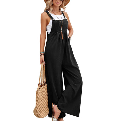 Kvinnors Jumpsuit i Andningsbart Polyester med Lätt Passform – Elegant och Avslappnad Stil, Storlek S-3XL 7
