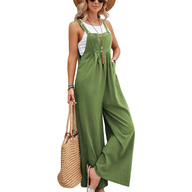 Kvinnors Jumpsuit i Andningsbart Polyester med Lätt Passform – Elegant och Avslappnad Stil, Storlek S-3XL 8