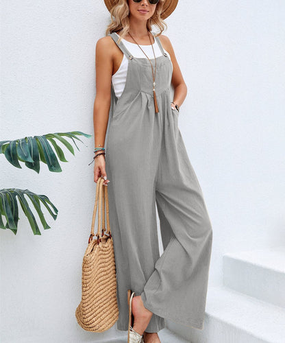 Kvinnors Jumpsuit i Andningsbart Polyester med Lätt Passform – Elegant och Avslappnad Stil, Storlek S-3XL 13