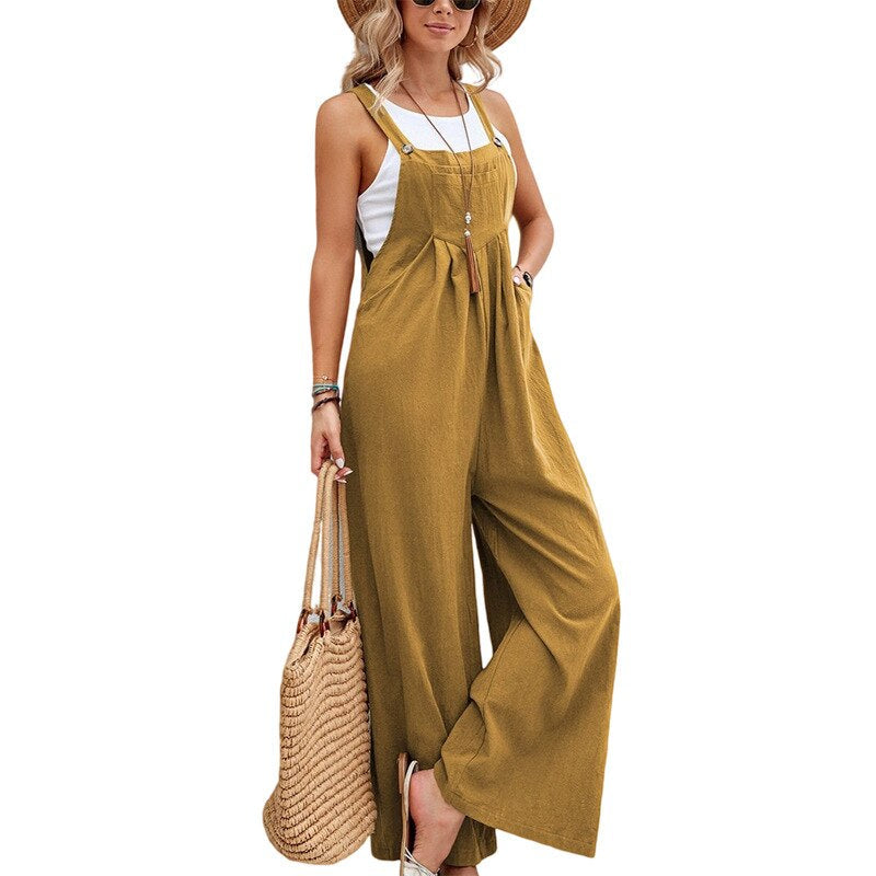 Kvinnors Jumpsuit i Andningsbart Polyester med Lätt Passform – Elegant och Avslappnad Stil, Storlek S-3XL 15