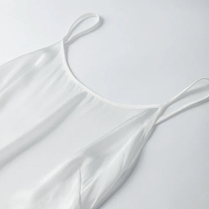 Kvinnors Festklänning Satin Lång Öppen Rygg-5