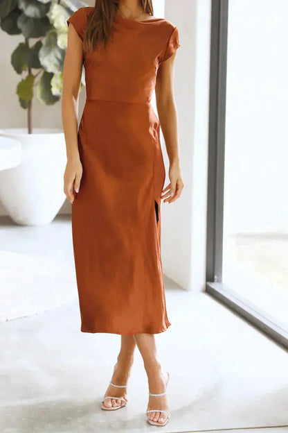 Variant image for Damklänning Aftonstil Mjuk Tyg Elegant Design-5