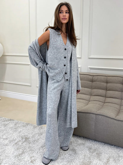 Elegant Tre-deluppsättning för Kvinnor i Högkvalitativ Polyester – Perfekt för Vardag och Fest, Normal Passform 8