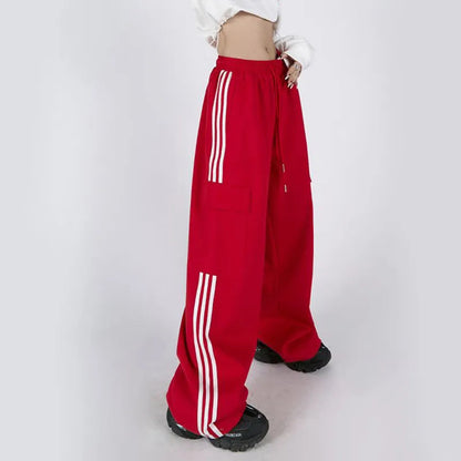 Variant image for Dam Byxor Med Resår I Midjan Randiga Polyester Snygga Långa-9