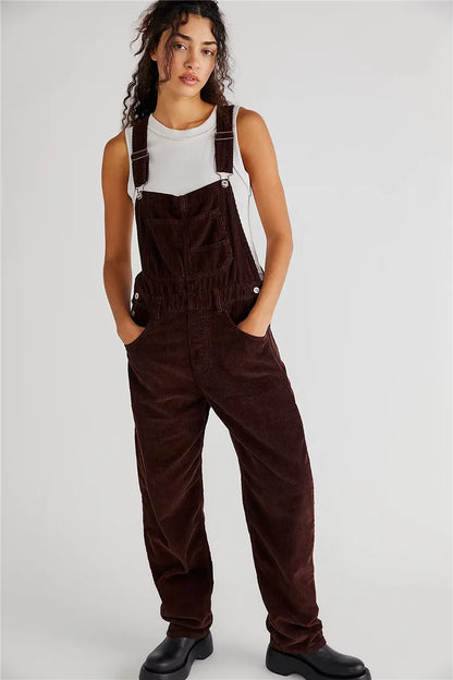 Variant image for Dam Overalls Loose Fit Kordstrick Denim-1