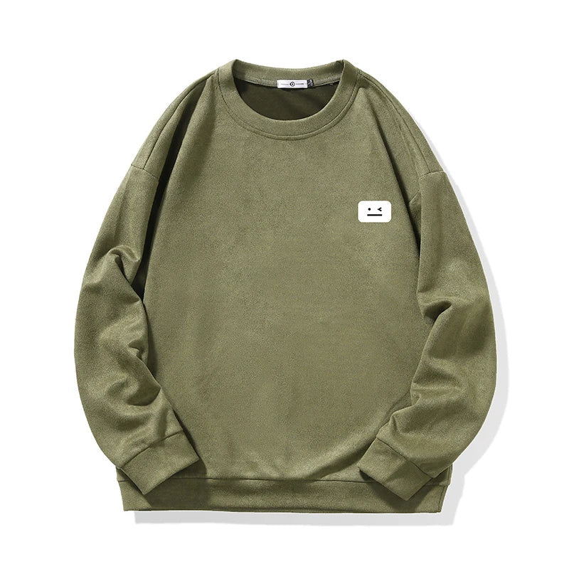 Variant image for Herr Tröja Minimalistisk Cirkulär Mjuk Bomull med Grafisk Detalj-18