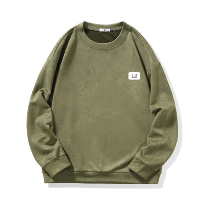 Variant image for Herr Tröja Minimalistisk Cirkulär Mjuk Bomull med Grafisk Detalj-18