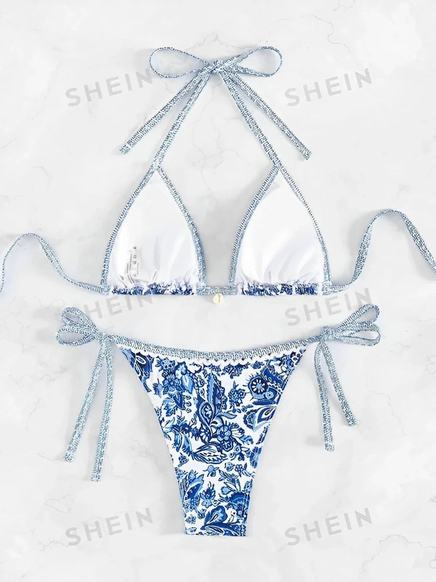 Dam Tvådelad Bikini Modern Polyester-2