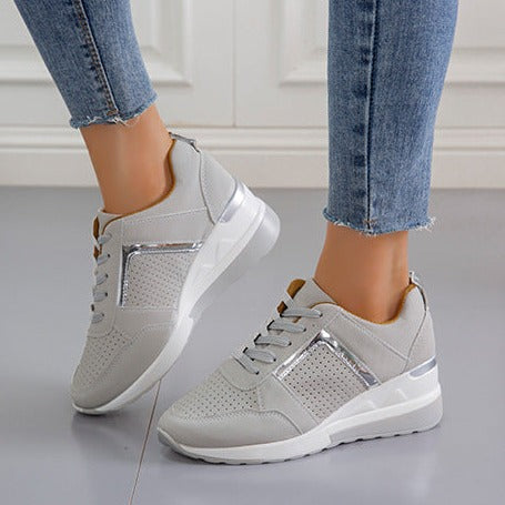 Dam Sneakers Elegant Textil med Gummisulor-4