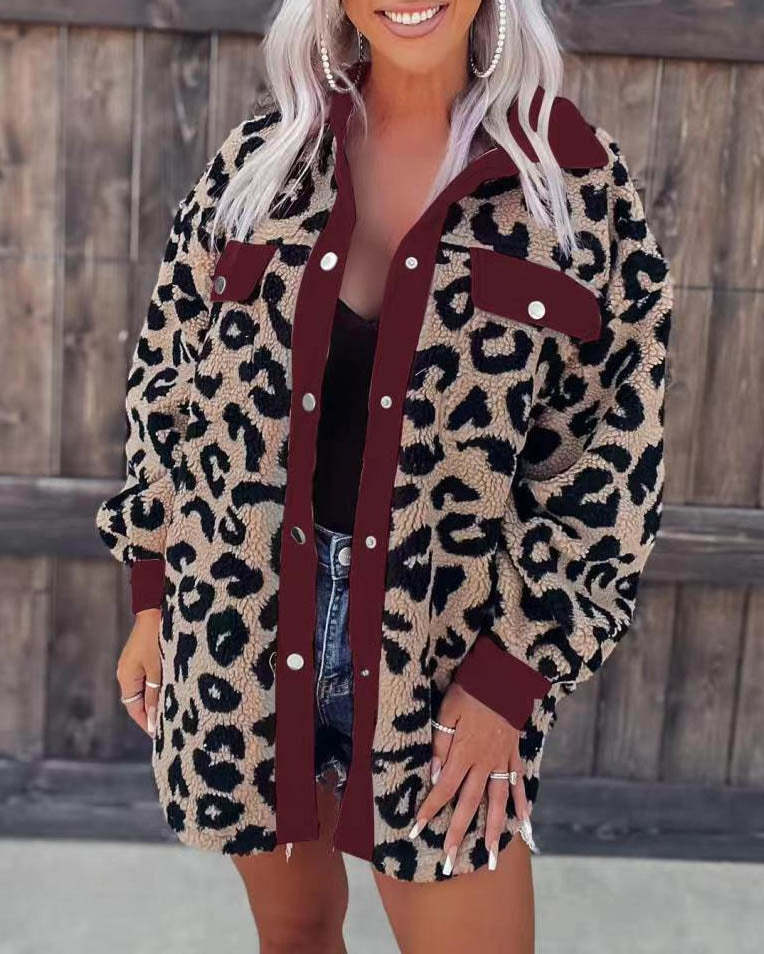Variant image for Damjacka Leopardmönstrad Vattentålig Elegant Jacka för Dam-21