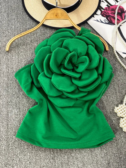 Blommönstrad Festtopp Dam i Bomull och Polyester – Patchwork Detaljer för Vardag och Fest 3