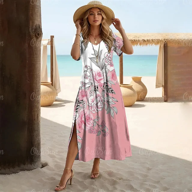 Kvinnors Klänning Lätt Polyester Trendig-1